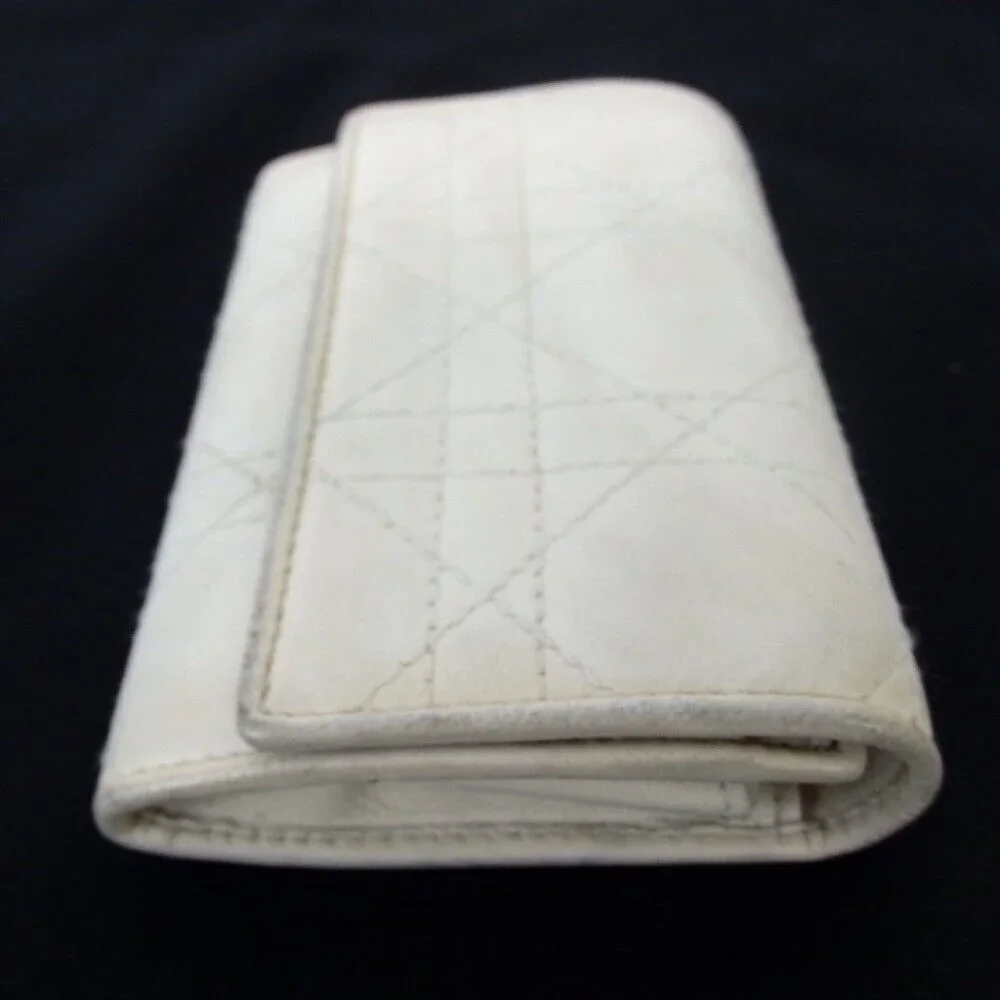 Authentic Christian Dior Canage stitch coin Wallets leather [Used]